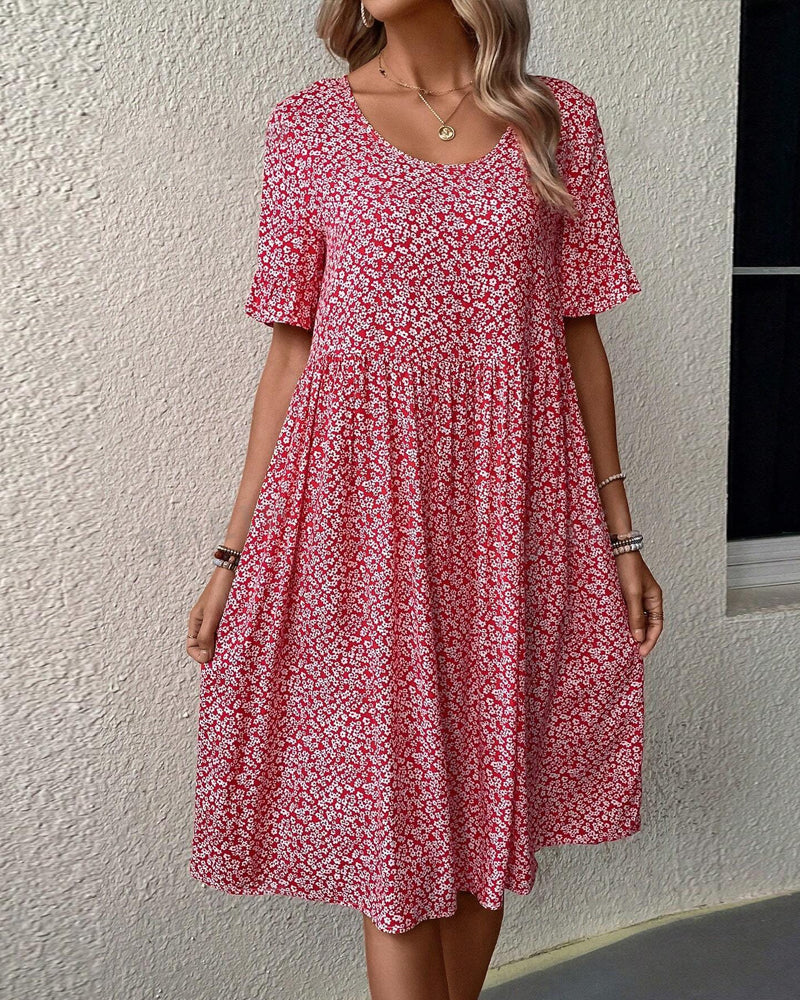Fleur | Elegancka Midi Kwiatowa Sukienka