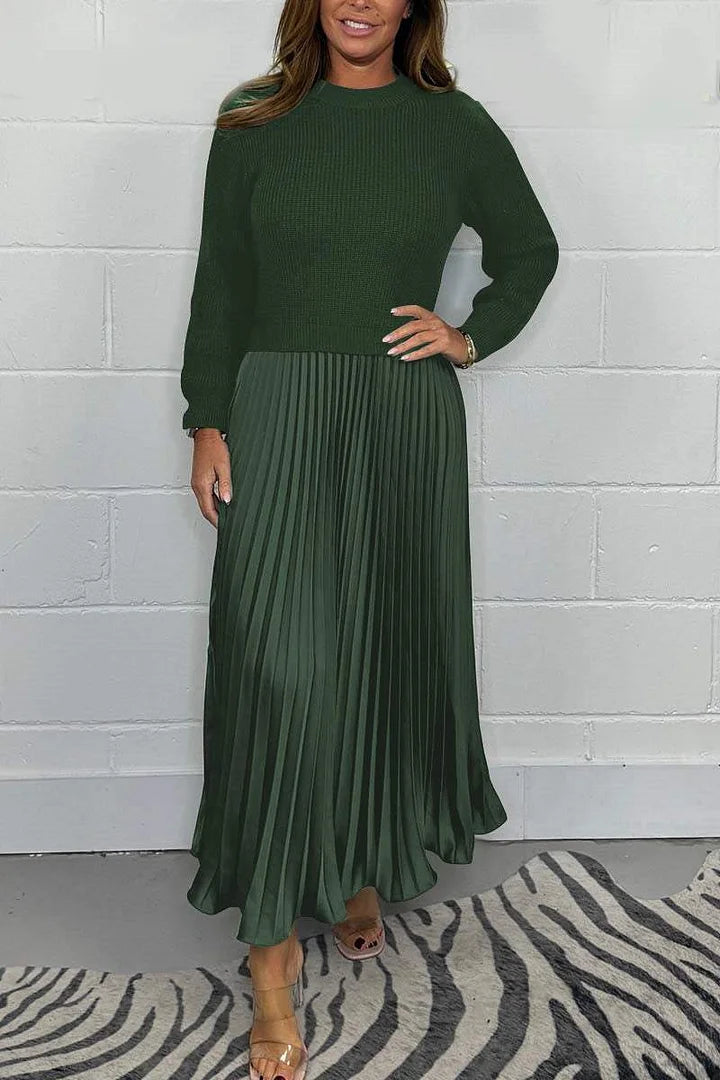 Chantal™ - Sweter i plisowana spódnica