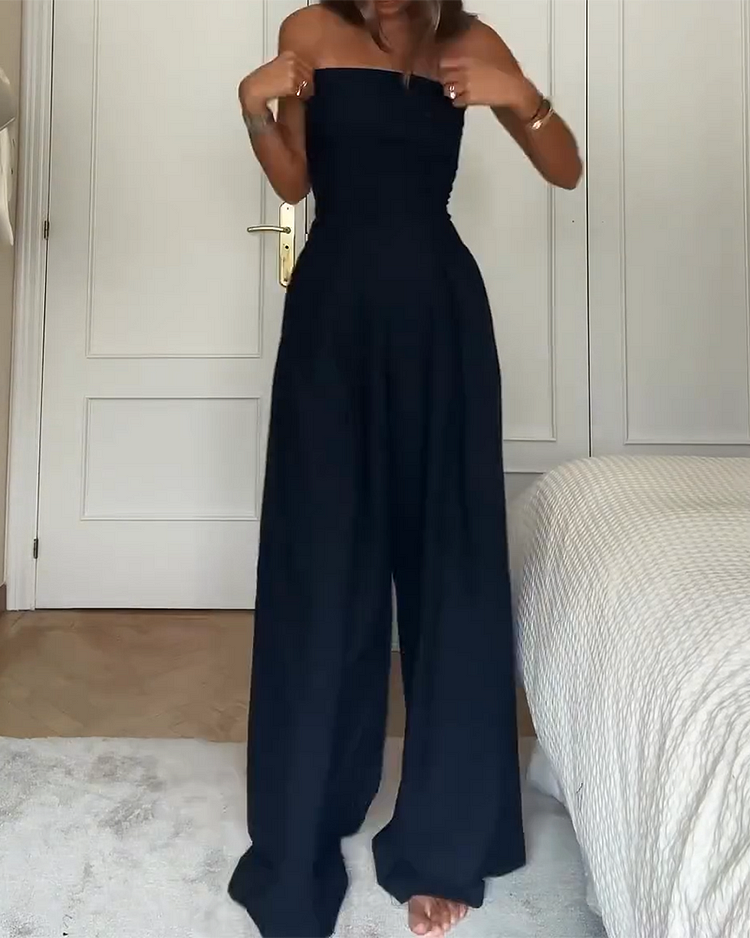 Renata | Elegancki jumpsuit bez ramiączek