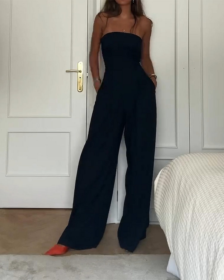 Renata | Elegancki jumpsuit bez ramiączek