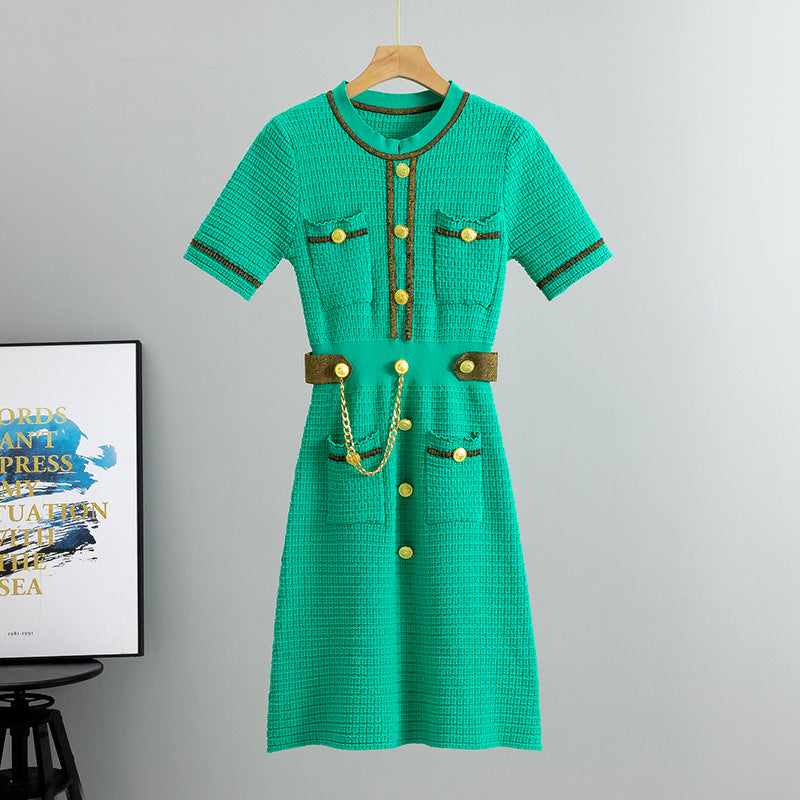Élise – Retro luźne plecione sukienki – Elegancja i komfort na wiosnę