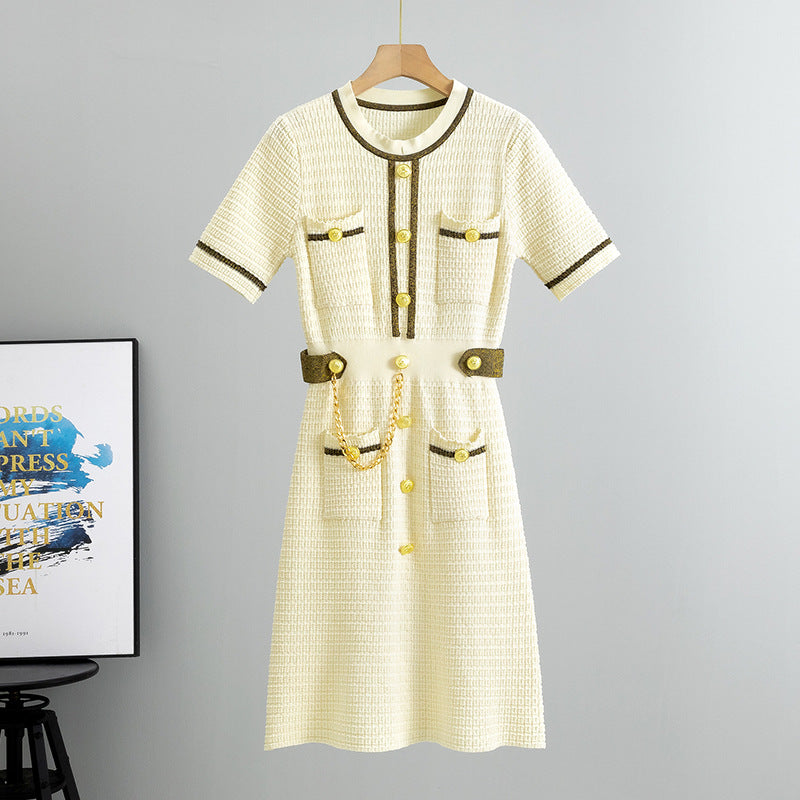 Élise – Retro luźne plecione sukienki – Elegancja i komfort na wiosnę