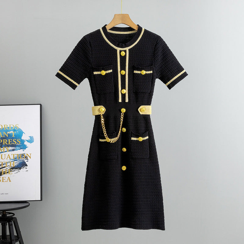 Élise – Retro luźne plecione sukienki – Elegancja i komfort na wiosnę