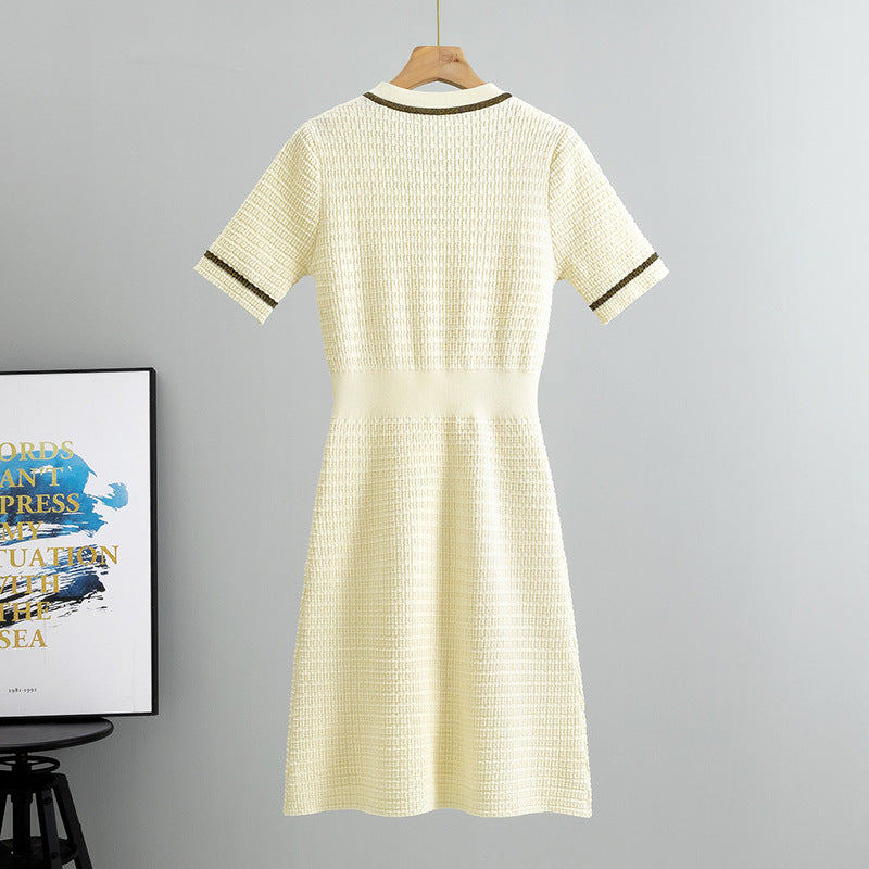 Élise – Retro luźne plecione sukienki – Elegancja i komfort na wiosnę