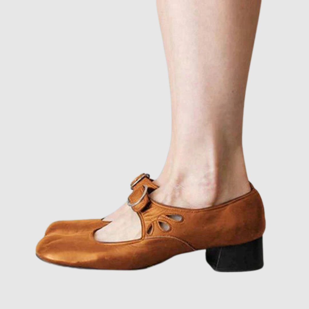 Daisy™ | Mary Jane ze skóry