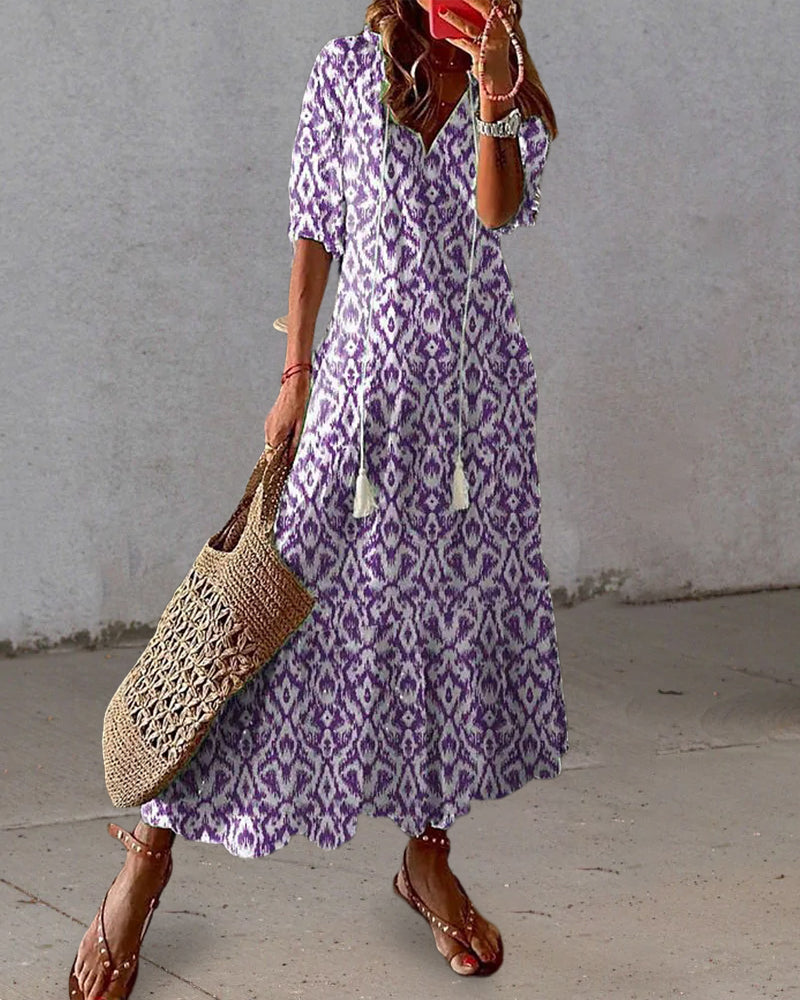 Elise™ | Sukienka Boho z Zakryciem Brzucha