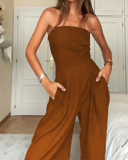 Renata | Elegancki jumpsuit bez ramiączek