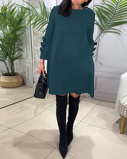 Maria™ - Luźna sukienka z długim rękawem