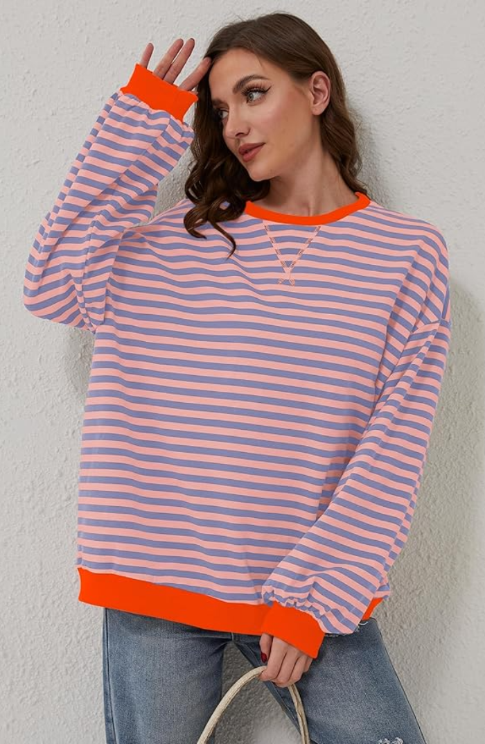 Mana | Plus Size sweter w paski