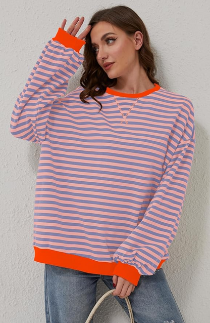 Mana | Plus Size sweter w paski