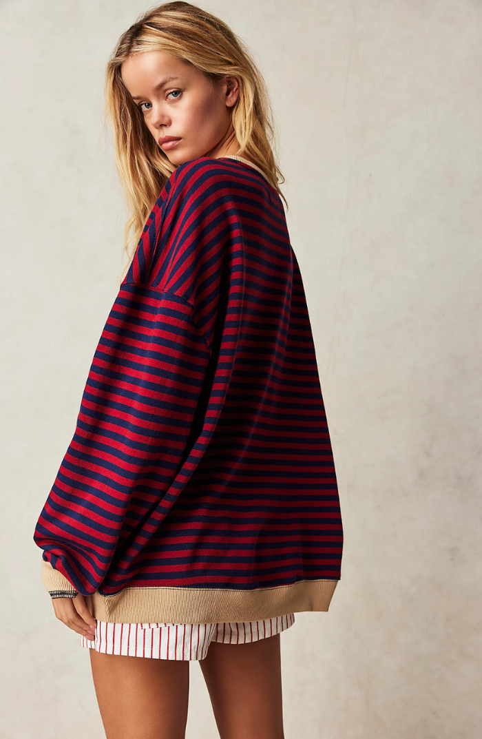 Mana | Plus Size sweter w paski