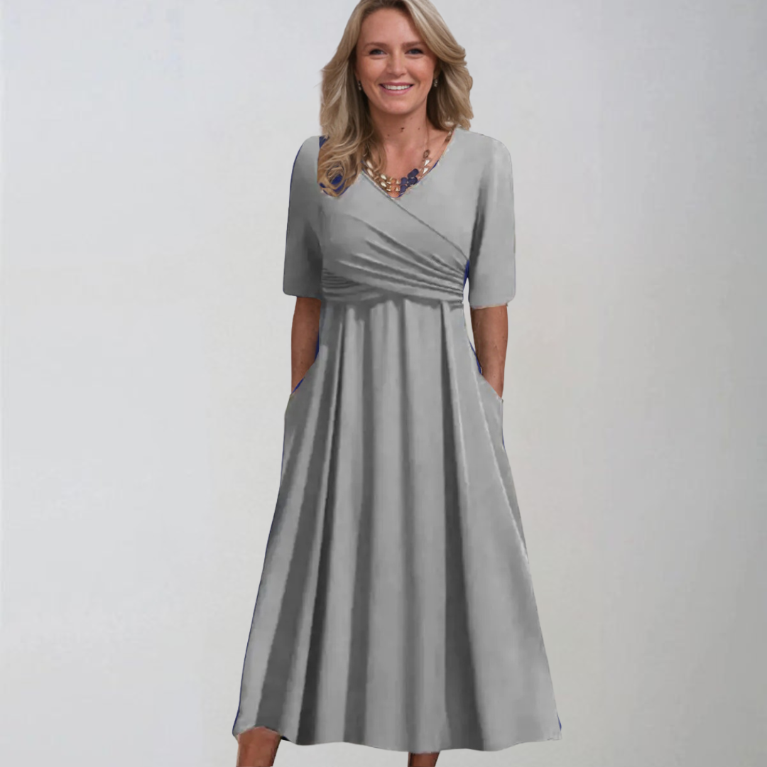 Jana | Stylowe midi sukienki z kieszeniami