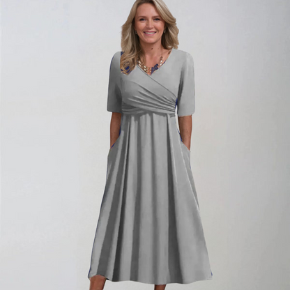 Jana | Stylowe midi sukienki z kieszeniami