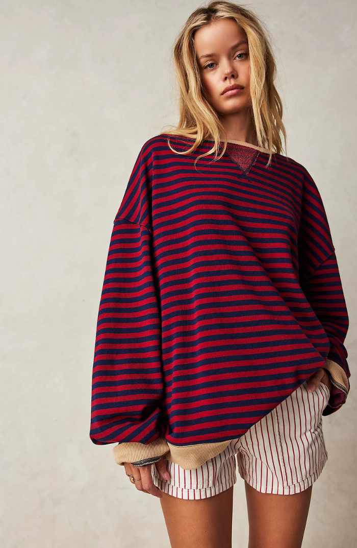 Mana | Plus Size sweter w paski