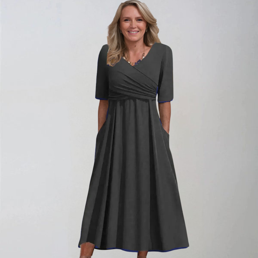 Jana | Stylowe midi sukienki z kieszeniami