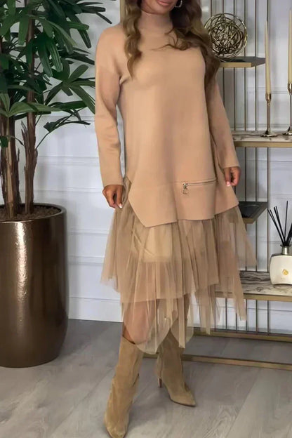 Petra™ - elegancka sukienka patchworkowa z siatki dla kobiet