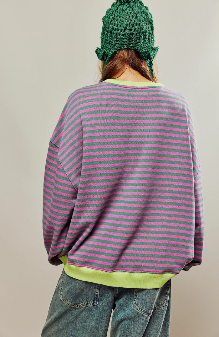 Mana | Plus Size sweter w paski