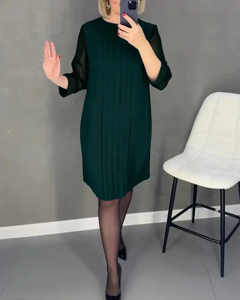 Melina™ - Sukienka z plisowanej dzianiny