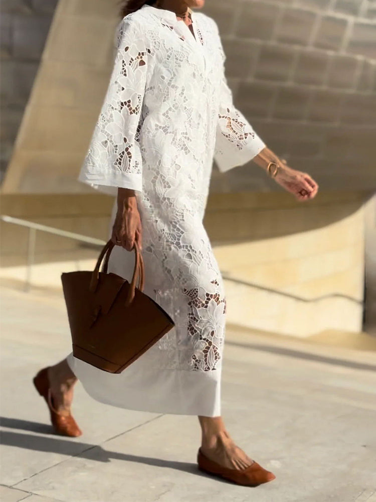 Nanna™ | Blond Maxi Sukienka