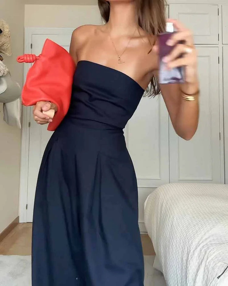 Renata | Elegancki jumpsuit bez ramiączek
