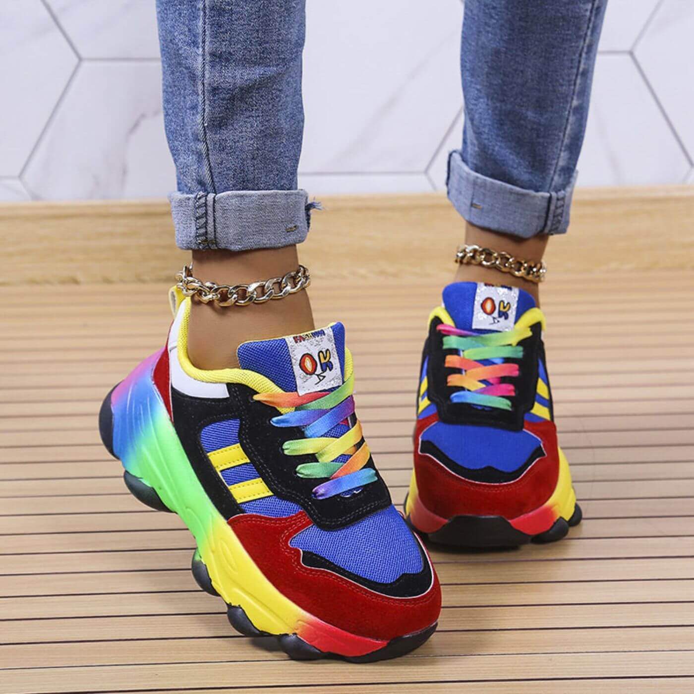 Aurora™ - Kolorowe ortopedyczne sneakersy dla komfortu i stylu