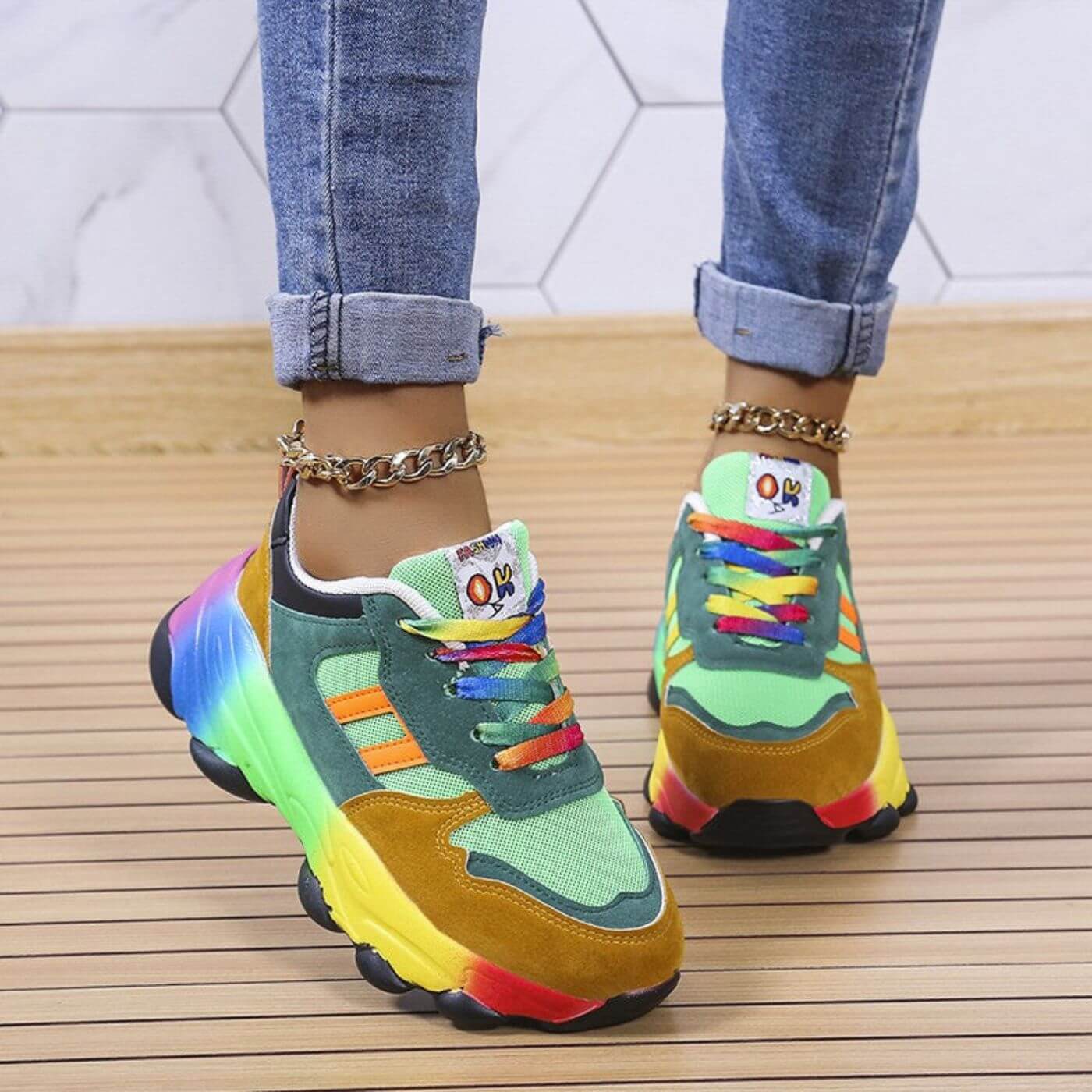 Aurora™ - Kolorowe ortopedyczne sneakersy dla komfortu i stylu