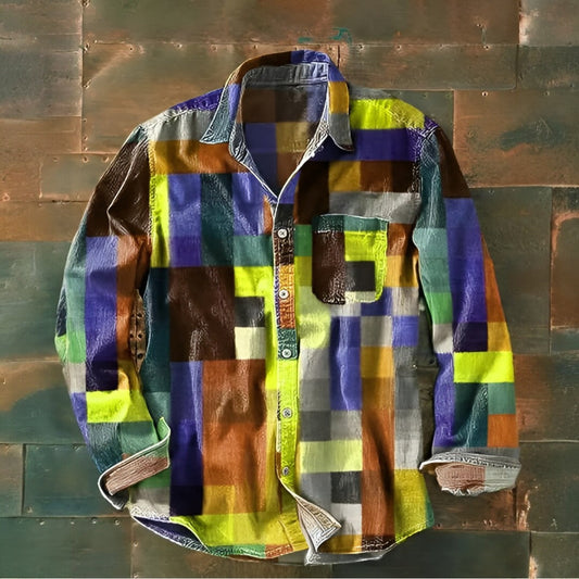 Julia – kolorowa koszula vintage