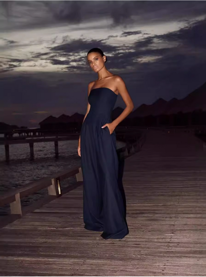 Renata | Elegancki jumpsuit bez ramiączek