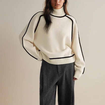 Amandine™ - Elegancki sweter z golfem i kołnierzykiem