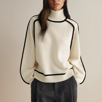 Amandine™ - Elegancki sweter z golfem i kołnierzykiem