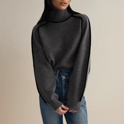 Amandine™ - Elegancki sweter z golfem i kołnierzykiem