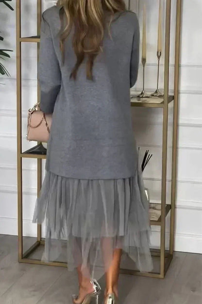 Petra™ - elegancka sukienka patchworkowa z siatki dla kobiet