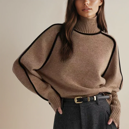 Amandine™ - Elegancki sweter z golfem i kołnierzykiem